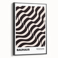 Abstract Modern Art - Contemporary Wall Decor with Wavy Bauhaus Design