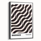 Abstract Modern Art - Contemporary Wall Decor with Wavy Bauhaus Design