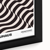 Abstract Modern Art - Contemporary Wall Decor with Wavy Bauhaus Design