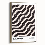 Abstract Modern Art - Contemporary Wall Decor with Wavy Bauhaus Design