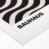 Abstract Modern Art - Contemporary Wall Decor with Wavy Bauhaus Design