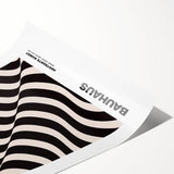 Abstract Modern Art - Contemporary Wall Decor with Wavy Bauhaus Design