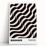 Abstract Modern Art - Contemporary Wall Decor with Wavy Bauhaus Design