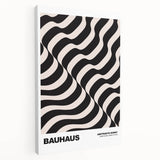 Abstract Modern Art - Contemporary Wall Decor with Wavy Bauhaus Design