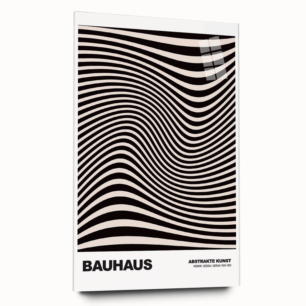 Modern Wall Decor - Abstract Contemporary Art with Wavy Line Design