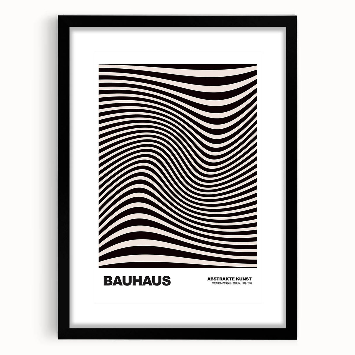 Modern Wall Decor - Abstract Contemporary Art with Wavy Line Design