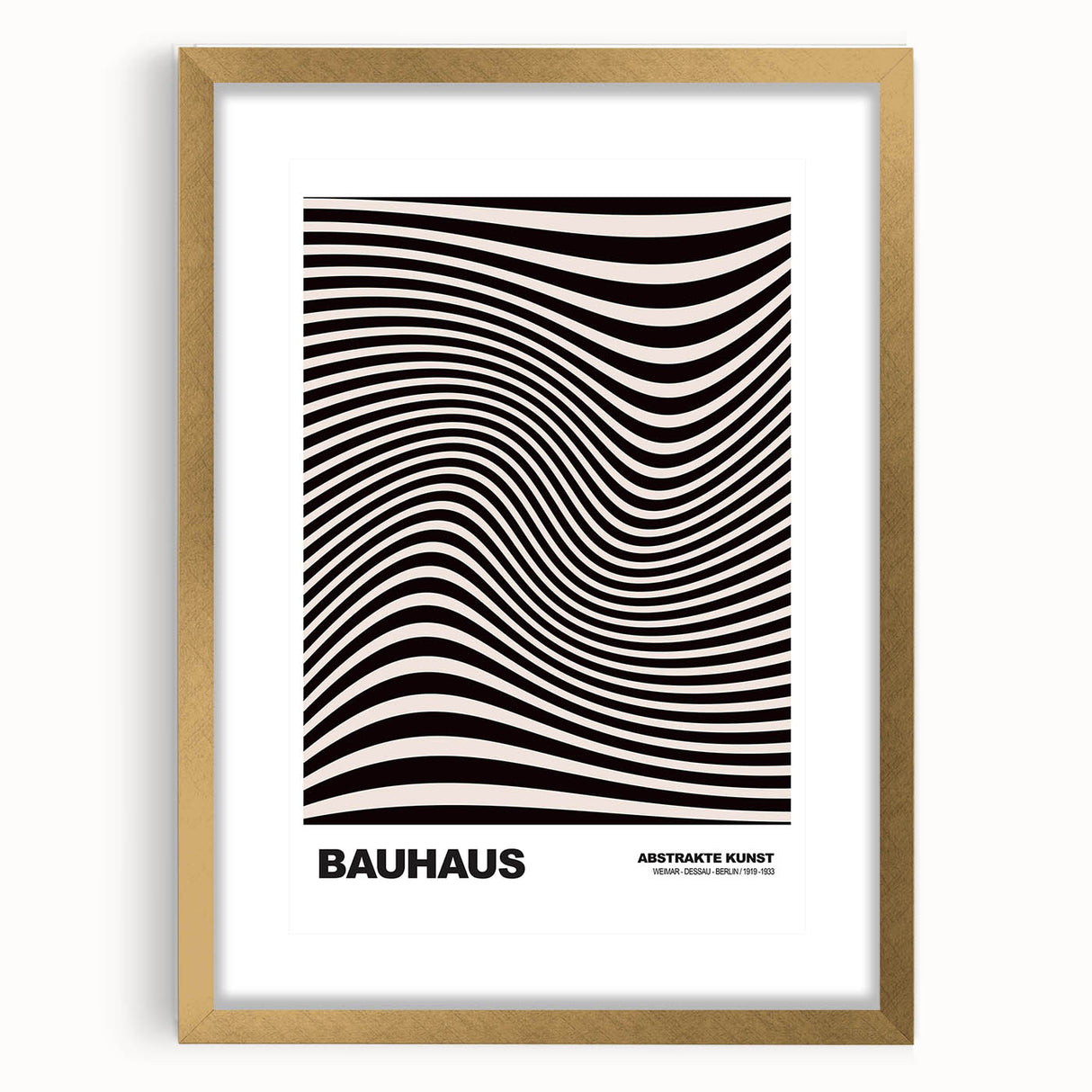 Modern Wall Decor - Abstract Contemporary Art with Wavy Line Design