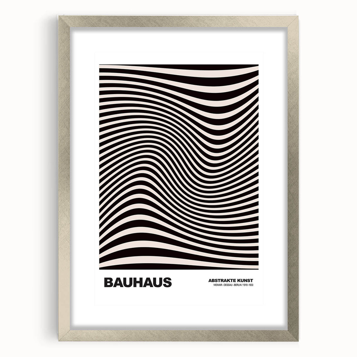 Modern Wall Decor - Abstract Contemporary Art with Wavy Line Design