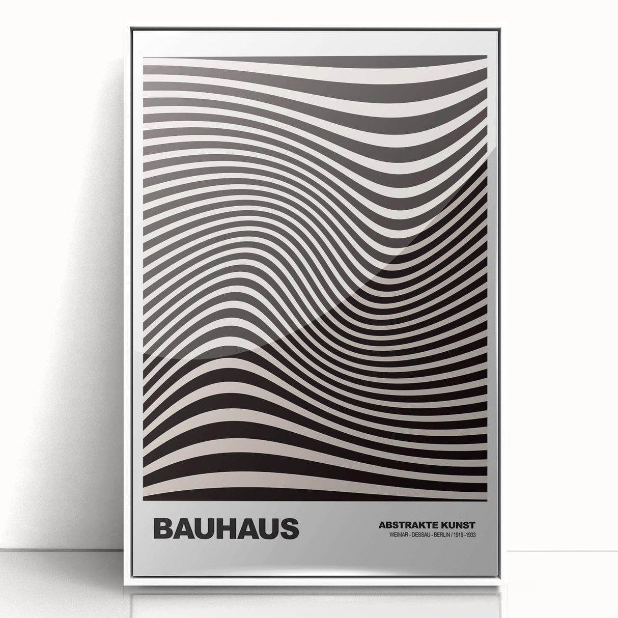 Modern Wall Decor - Abstract Contemporary Art with Wavy Line Design