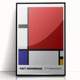 Contemporary Wall Art - Mondrian-Inspired Modern Geometric Canvas Print