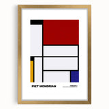 Modern Wall Decor - Mondrian-Inspired Abstract Geometric Canvas Print