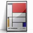 Modern Wall Decor - Mondrian-Inspired Abstract Geometric Canvas Print