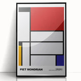 Modern Wall Decor - Mondrian-Inspired Abstract Geometric Canvas Print
