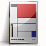 Modern Wall Decor - Mondrian-Inspired Abstract Geometric Canvas Print