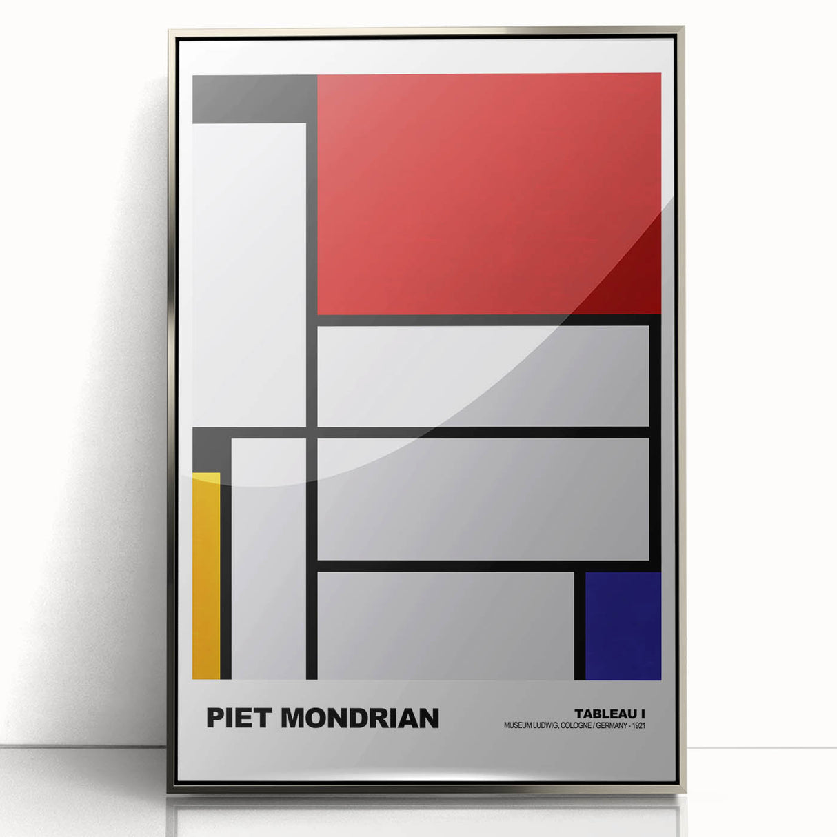 Modern Wall Decor - Mondrian-Inspired Abstract Geometric Canvas Print