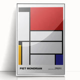 Modern Wall Decor - Mondrian-Inspired Abstract Geometric Canvas Print