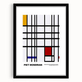 Abstract Modern Art - Mondrian-Inspired Geometric Wall Decor Canvas