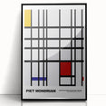 Abstract Modern Art - Mondrian-Inspired Geometric Wall Decor Canvas
