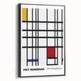 Abstract Modern Art - Mondrian-Inspired Geometric Wall Decor Canvas