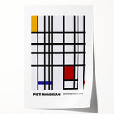 Abstract Modern Art - Mondrian-Inspired Geometric Wall Decor Canvas