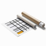 Abstract Modern Art - Mondrian-Inspired Geometric Wall Decor Canvas