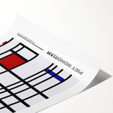 Abstract Modern Art - Mondrian-Inspired Geometric Wall Decor Canvas