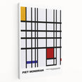 Abstract Modern Art - Mondrian-Inspired Geometric Wall Decor Canvas