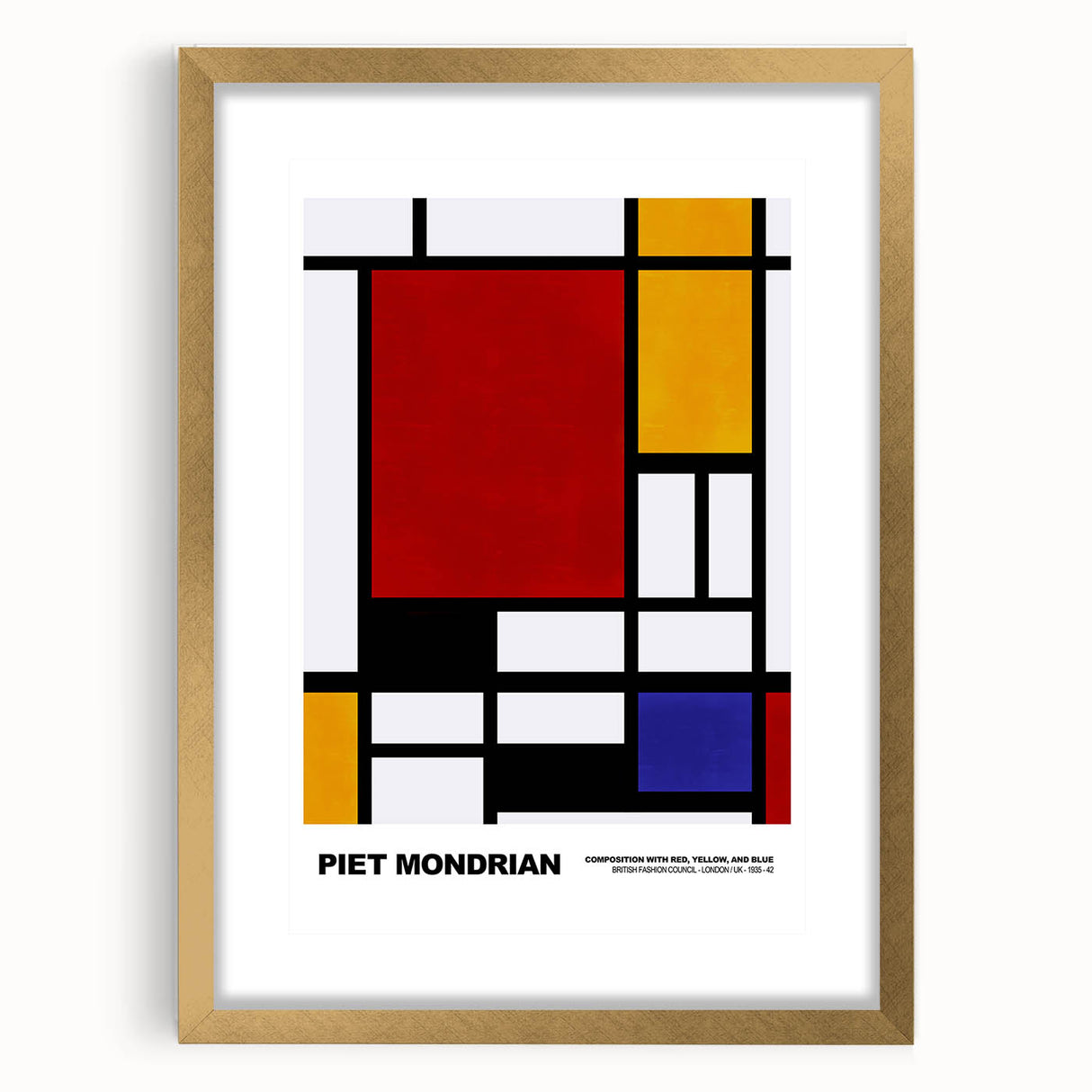 Modern Geometric Art - Mondrian-Inspired Contemporary Wall Decor Canvas