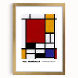 Modern Geometric Art - Mondrian-Inspired Contemporary Wall Decor Canvas
