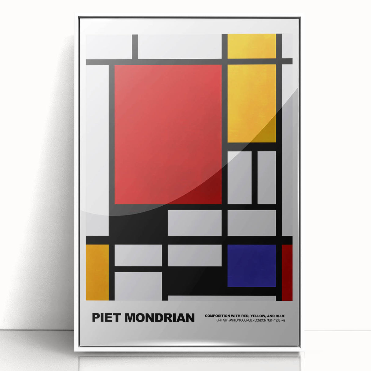 Modern Geometric Art - Mondrian-Inspired Contemporary Wall Decor Canvas
