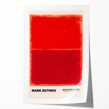 Modern Abstract Canvas Art - Rothko-Inspired Red on Red Wall Decor