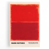 Modern Abstract Canvas Art - Rothko-Inspired Red on Red Wall Decor