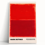 Modern Abstract Canvas Art - Rothko-Inspired Red on Red Wall Decor