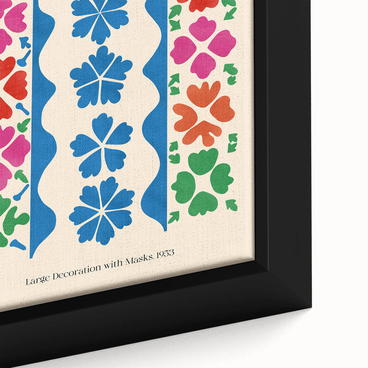 Contemporary Art Prints – Abstract Large Decoration with Masks, Modern Decor