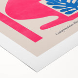 Contemporary Art Prints – Composition Pink and Blue, Modern Wall Decor
