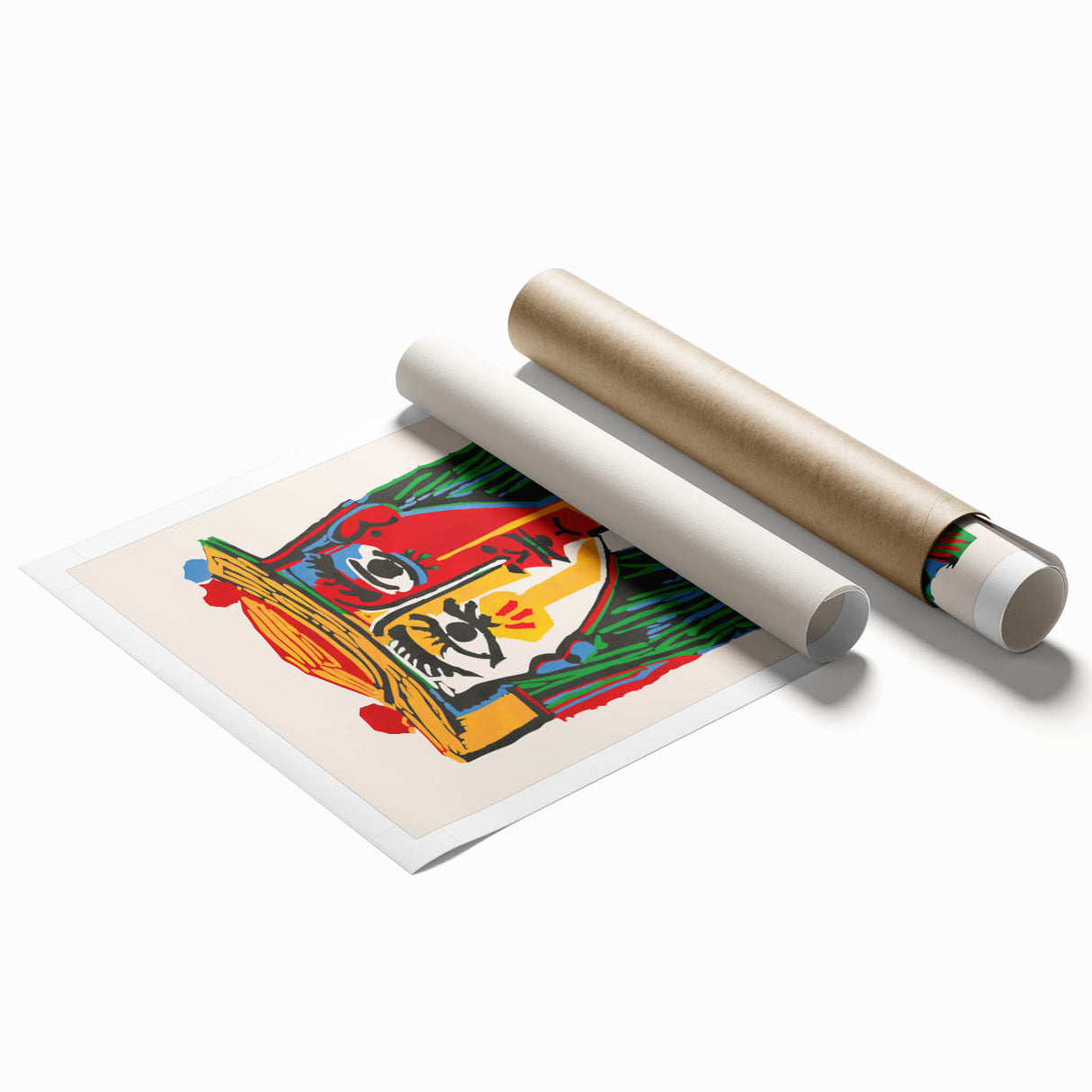 Contemporary Art Prints - Modern Wall Decor with Vibrant Abstract Portrait