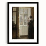 Woman with Child by Window – Dark Academia Wall Art, Vintage Gothic Prints