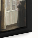 Woman with Child by Window – Dark Academia Wall Art, Vintage Gothic Prints