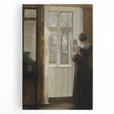Woman with Child by Window – Dark Academia Wall Art, Vintage Gothic Prints