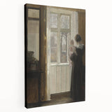 Woman with Child by Window – Dark Academia Wall Art, Vintage Gothic Prints