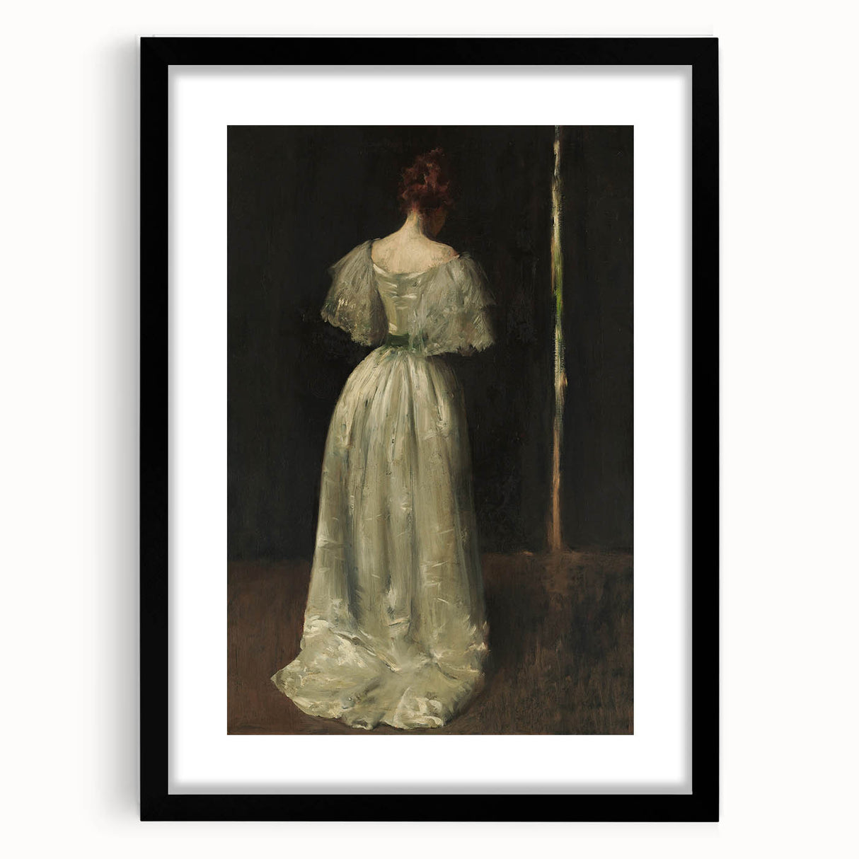 Woman in Elegant Gown – Dark Academia Wall Art, Moody Aesthetic Decor