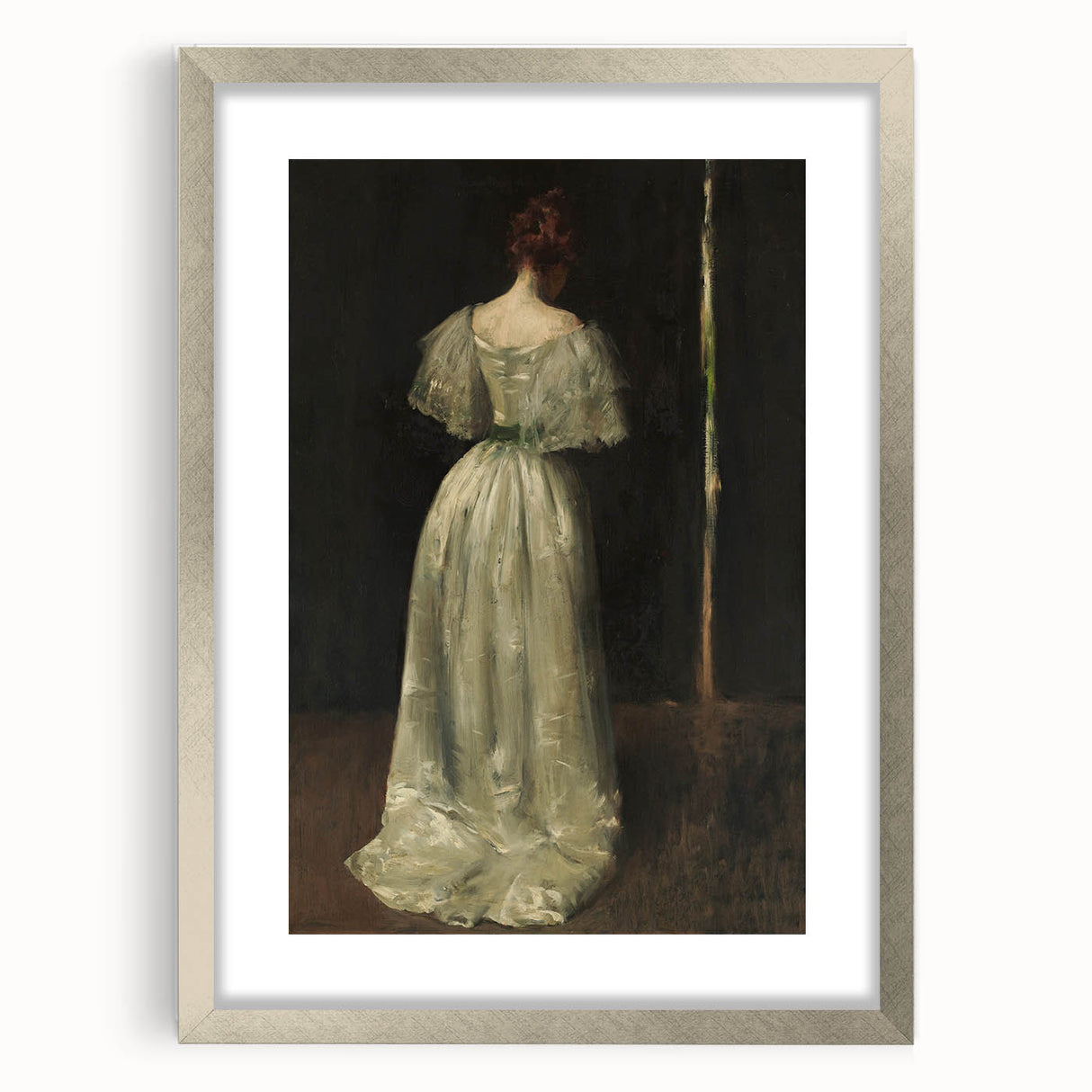Woman in Elegant Gown – Dark Academia Wall Art, Moody Aesthetic Decor