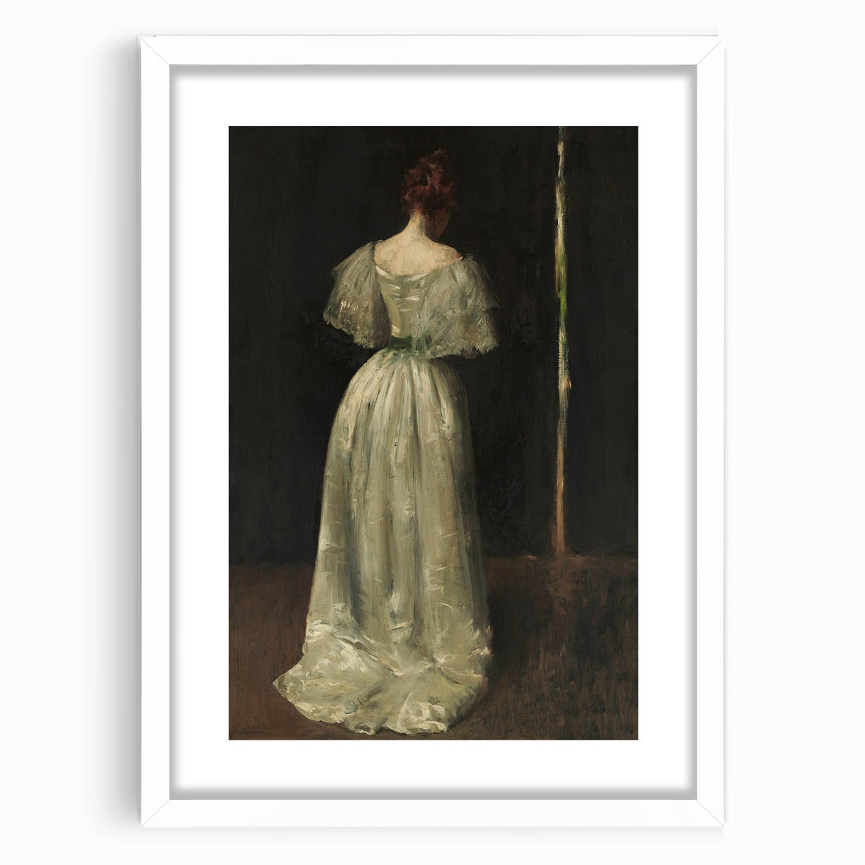 Woman in Elegant Gown – Dark Academia Wall Art, Moody Aesthetic Decor
