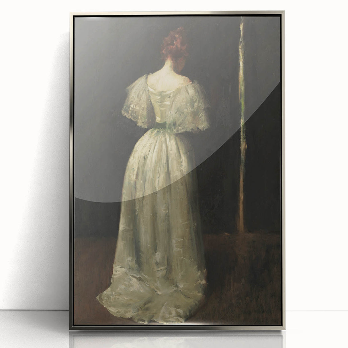 Woman in Elegant Gown – Dark Academia Wall Art, Moody Aesthetic Decor