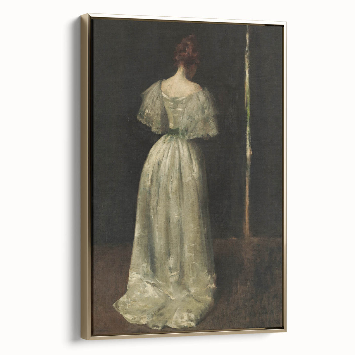Woman in Elegant Gown – Dark Academia Wall Art, Moody Aesthetic Decor