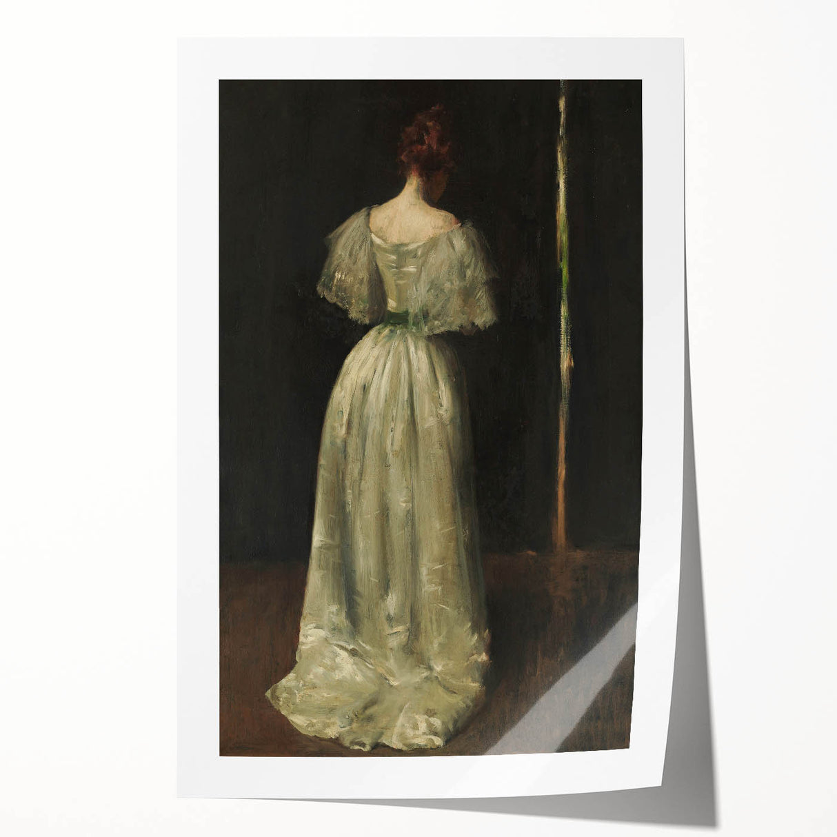 Woman in Elegant Gown – Dark Academia Wall Art, Moody Aesthetic Decor