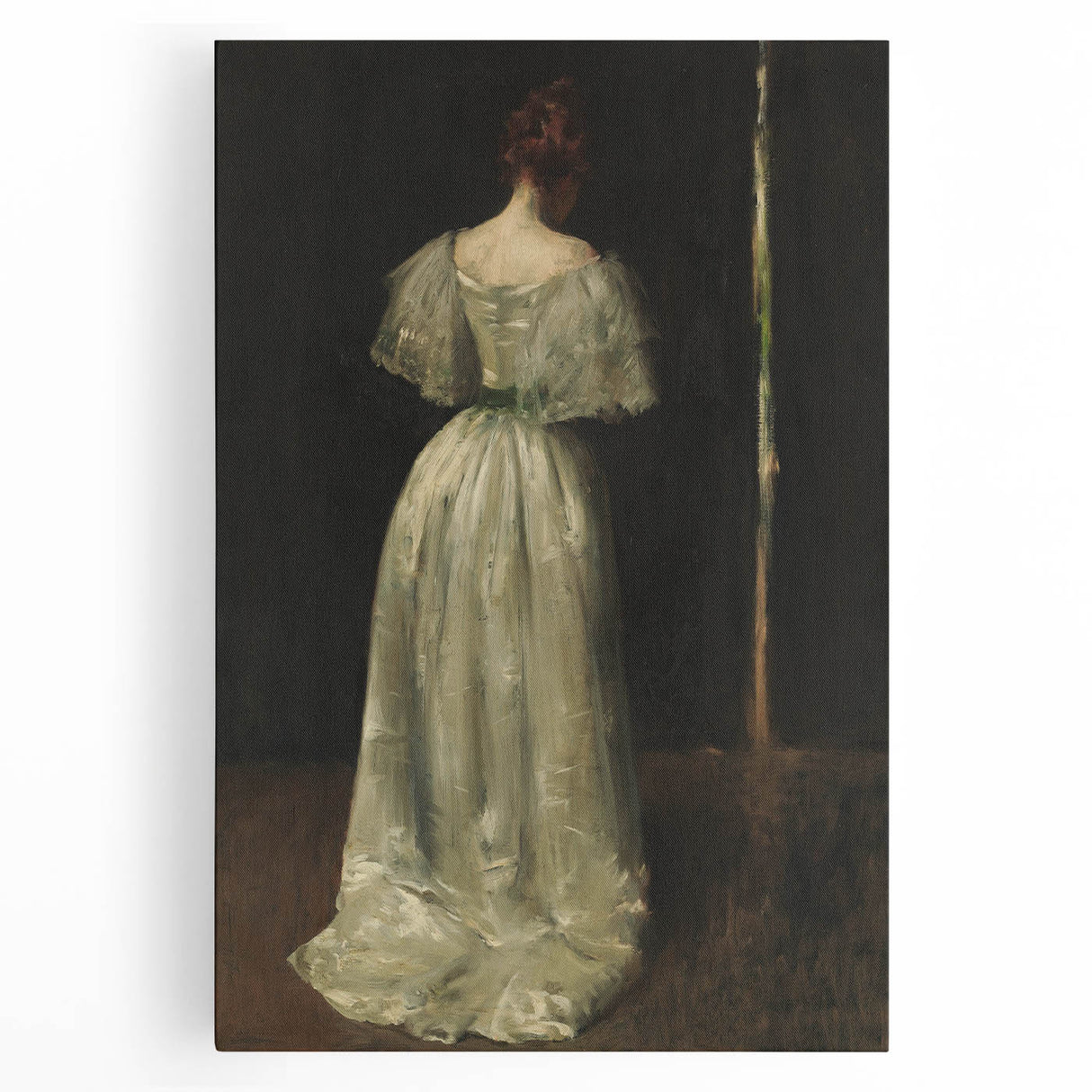 Woman in Elegant Gown – Dark Academia Wall Art, Moody Aesthetic Decor