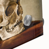 Skull with Greenery – Dark Academia Wall Art, Gothic Literature Art