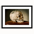 Skull with Greenery – Dark Academia Wall Art, Gothic Literature Art