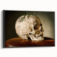 Skull with Greenery – Dark Academia Wall Art, Gothic Literature Art